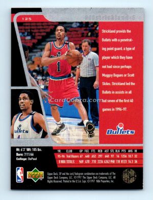 1996 Upper Deck SP #125 Rod Strickland Washington Bullets