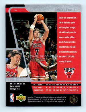 1996 Upper Deck SP #14 Toni Kukoc Chicago Bulls