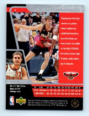 1996 Upper Deck SP #2 Christian Laettner Atlanta Hawks