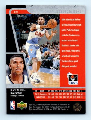 1996 Upper Deck SP #20 Bobby Phills Cleveland Cavaliers