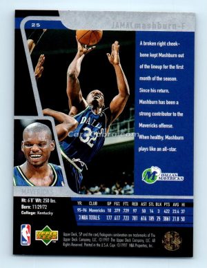 1996 Upper Deck SP #25 Jamal Mashburn Dallas Mavericks