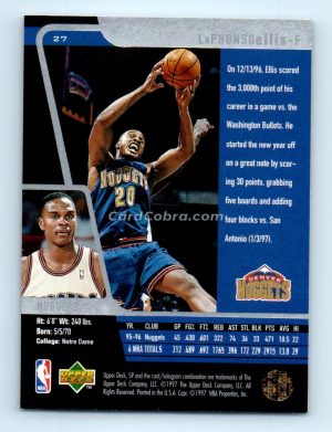 1996 Upper Deck SP #27 LaPhonso Ellis Denver Nuggets