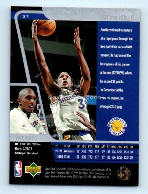 1996 Upper Deck SP #37 Joe Smith Golden State Warriors