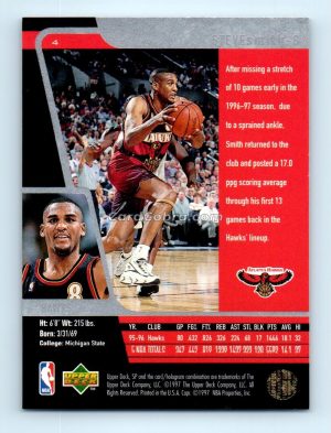 1996 Upper Deck SP #4 Steve Smith Atlanta Hawks