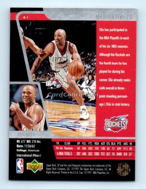 1996 Upper Deck SP #41 Mario Elie Houston Rockets