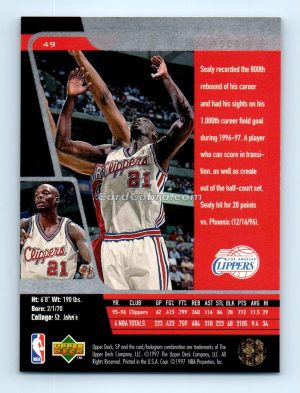 1996 Upper Deck SP #49 Malik Sealy Los Angeles Clippers