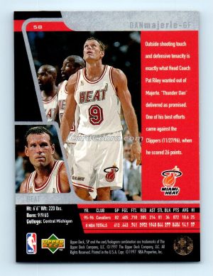 1996 Upper Deck SP #58 Dan Majerle Miami Heat