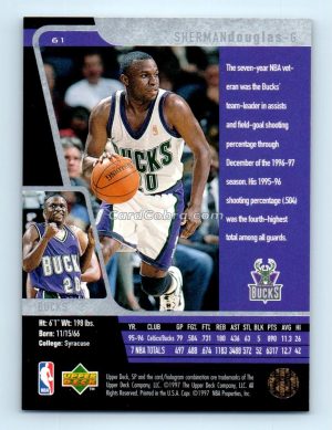 1996 Upper Deck SP #61 Sherman Douglas Milwaukee Bucks