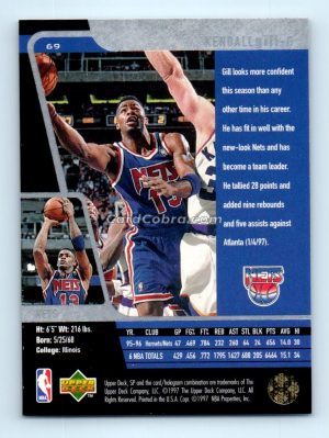 1996 Upper Deck SP #69 Kendall Gill New Jersey Nets