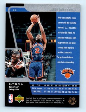 1996 Upper Deck SP #75 Larry Johnson New York Knicks