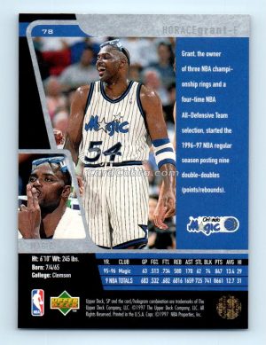 1996 Upper Deck SP #78 Horace Grant Orlando Magic