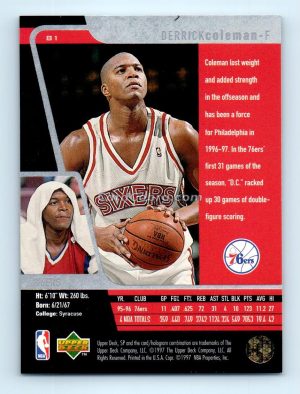 1996 Upper Deck SP #81 Derrick Coleman Philadelphia 76ers