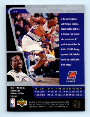 1996 Upper Deck SP #85 Cedric Ceballos Phoenix Suns