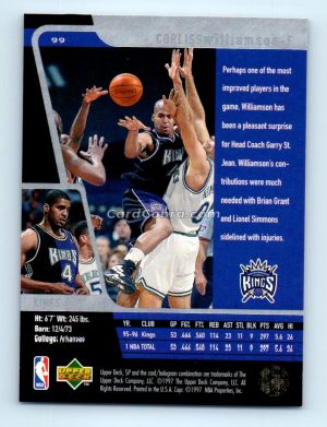 1996 Upper Deck SP #99 Corliss Williamson Sacramento Kings