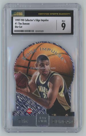 1997 Collectors Edge Impulse #1 Tim Duncan CSG 9 Mint Wake Forest