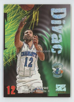 1997 SkyBox Z-Force #93 Vlade Divac /399 Rave Charlotte Hornets