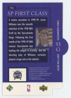 1998 SP Authentic First Class #FC24 Jason Williams Sacramento Kings