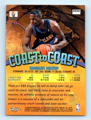 1998 Topps Coast to Coast #CC10 Shawn Kemp Cleveland Cavaliers