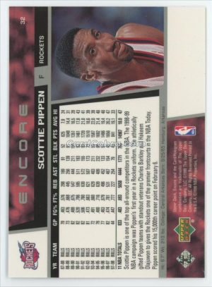 1998 Upper Deck Encore #32 Scottie Pippen Chicago Bulls