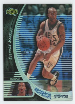 1998 Upper Deck Ionix Reciprocal #R37 Stephon Marbury /750 New Jersey Nets