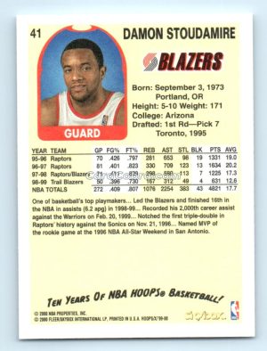 1999 Hoops Decade #41 Damon Stoudamire Portland Trail Blazers