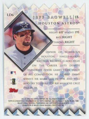 1999 Topps Lords of the Diamond #LD6 Jeff Bagwell Houston Astros