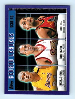 2000 Topps #150 Shaquille O'Neal/Allen Iverson/Grant Hill Los Angeles Lakers/Philadelphia 76ers/Detroit Pistons