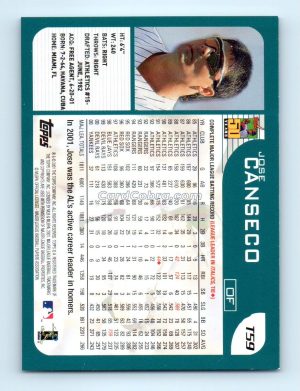 2001 Topps Traded & Rookies #T59 Jose Canseco Chicago White Sox