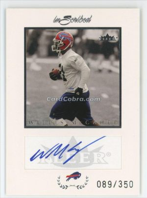 2004 Fleer Inscribed Autographs Silver #WM Willis McGahee /350 Auto Buffalo Bills