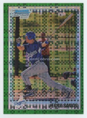 2010 Bowman Chrome Prospects #BCP130 Jerry Sands Xfractor Los Angeles Dodgers