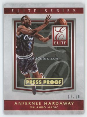 2015 Donruss Elite Press Proof Gold #25 Anfernee Hardaway /10 Orlando Magic