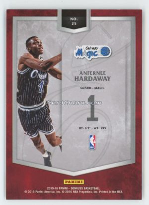 2015 Donruss Elite Press Proof Gold #25 Anfernee Hardaway /10 Orlando Magic