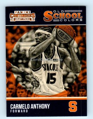 2015 Panini Contenders Draft Picks Old School Colors #4 Carmelo Anthony Syracuse Orange