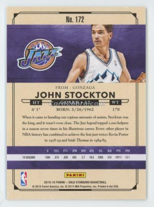 2015 Panini Gold Standard #172 John Stockton /299 Utah Jazz