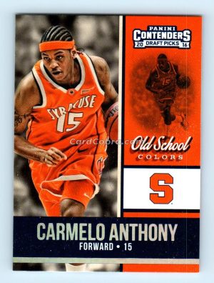 2016 Panini Contenders Draft Picks Old School Colors #4 Carmelo Anthony Syracuse Orange