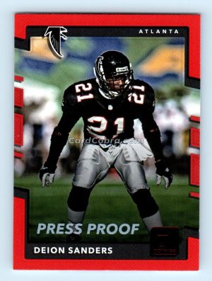 2017 Donruss #123 Deion Sanders Press Proof Red Atlanta Falcons