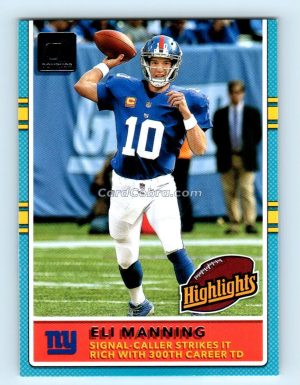 2017 Donruss Highlights #3 Eli Manning New York Giants