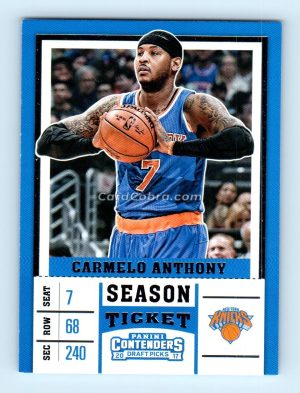 2017 Panini Contenders Draft Picks #7B Carmelo Anthony New York Knicks