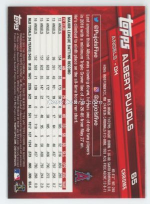 2017 Topps Chrome #65 Albert Pujols Los Angeles Angels