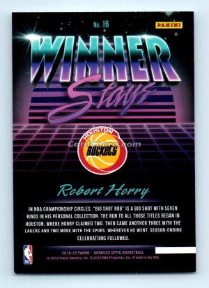 2018 Donruss Optic Winner Stays #16 Robert Horry Houston Rockets