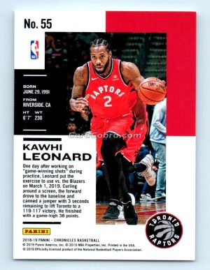 2018 Panini Contenders #55 Kawhi Leonard Los Angeles Clippers