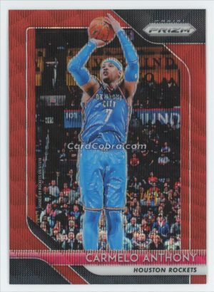 2018 Panini Prizm #59 Carmelo Anthony Red Wave Houston Rockets