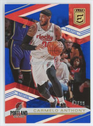 2019 Donruss Elite #73 Carmelo Anthony /99 Blue Portland Trailblazers