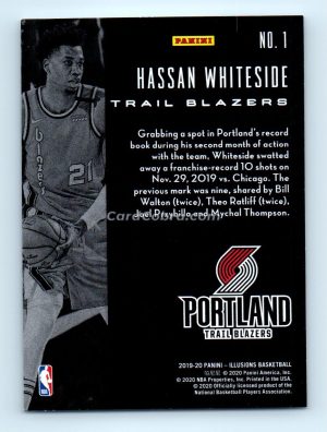 2019 Panini Illusions #1 Hassan Whiteside Portland Trail Blazers