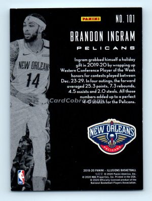 2019 Panini Illusions #101 Brandon Ingram New Orleans Pelicans