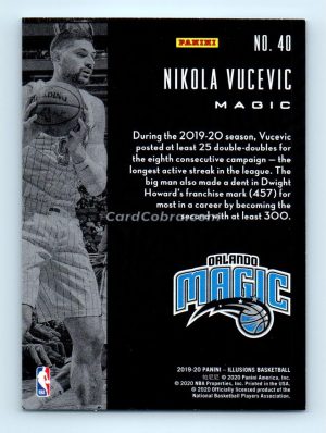 2019 Panini Illusions #40 Nikola Vucevic Orlando Magic