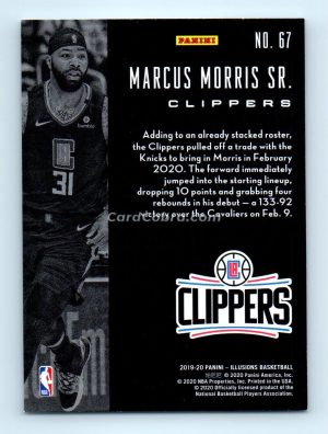 2019 Panini Illusions #67 Marcus Morris Sr. Los Angeles Clippers