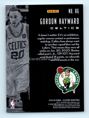 2019 Panini Illusions #86 Gordon Hayward Boston Celtics