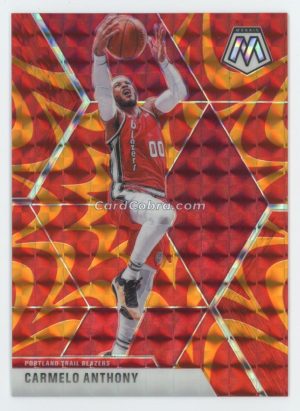 2019 Panini Mosaic #25 Carmelo Anthony Orange Reactive Portland Trail Blazers