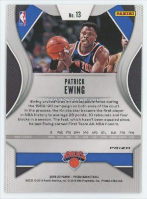 2019 Panini Prizm #13 Patrick Ewing Red Wave New York Knicks